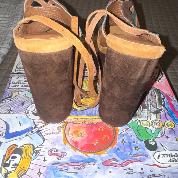 Jeffrey Campbell MONARCHS Platform Sandal in Brown Multi - Picture 7 of 15